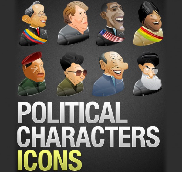 vector icons Silvio Berlusconi political icons PNG Icons obama Kim Jong-il Hugo Chavez Evo Morales barack obama Angela Merkel Alvaro Uribe Ali Khamenei 