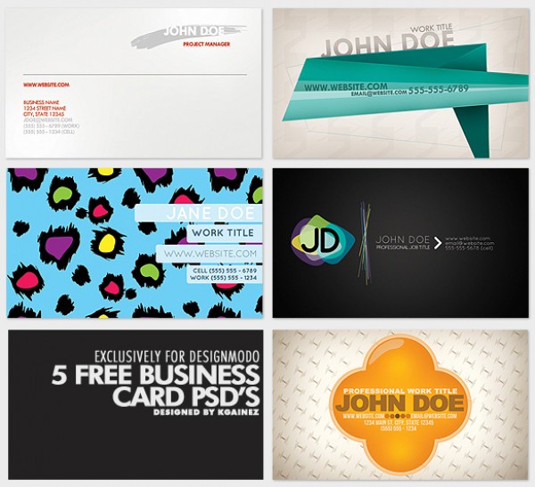 psd Photoshop cards business cards 