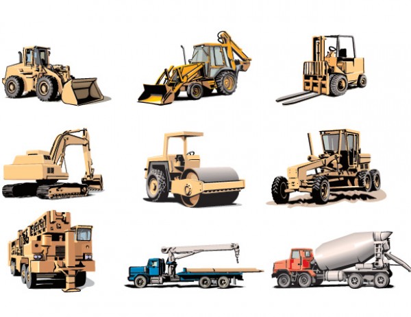 web Vectors vector graphic vector unique ultimate trucks tractor quality Photoshop pack original new modern mixer illustrator illustration icons high quality fresh free vectors free download free forklift excavator download design creative bulldozer AI 