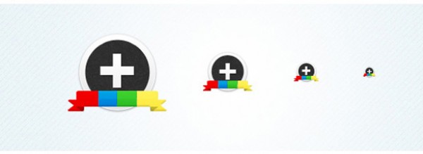source files ribbon psd Photoshop icon gplus google plus google freebie Free icons colorful badge 