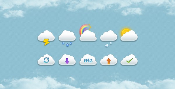 small psd source files photoshop resources minimalistic mac iPad icons iclouds fresh Free icons clouds cheerful apple 
