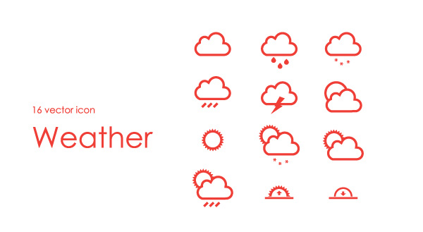 web weather icons set weather vector unique ui elements ui stylish simple weather icons set simple weather icons set quality psd original new modern interface icons hi-res HD fresh free download free forecast elements download detailed design creative climate clean  