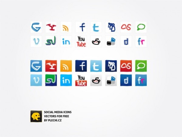 web vector unique stylish social media icons social media social sketched quality pencil original new networking illustrator icons high quality hand sketched hand drawn graphic fresh free download free download design creative 