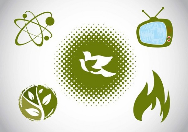 web vector unique technology symbols stylish retro tv quality original nature leaves leaf illustrator icons high quality green graphic fresh free download free flame fire download dove design creative atomic atom 