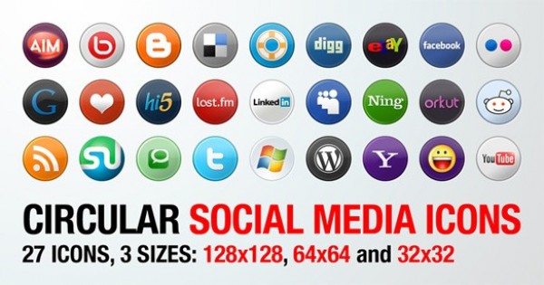 web unique ui elements ui stylish social media icons social icons simple round quality original new networking modern interface icons hi-res HD fresh free download free elements download detailed design creative clean circular bookmarking 