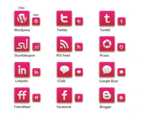 web unique ui elements ui stylish stitched social media icons social icons social simple quality pink original new networking modern interface icons hi-res HD fresh free download free elements download detailed design creative clean bookmarking 