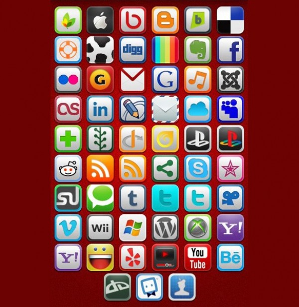 web unique ui elements ui stylish social media icons social icons simple rounded corners quality original new modern iphone interface icons hi-res HD fresh free download free elements download detailed design creative colorful clean 