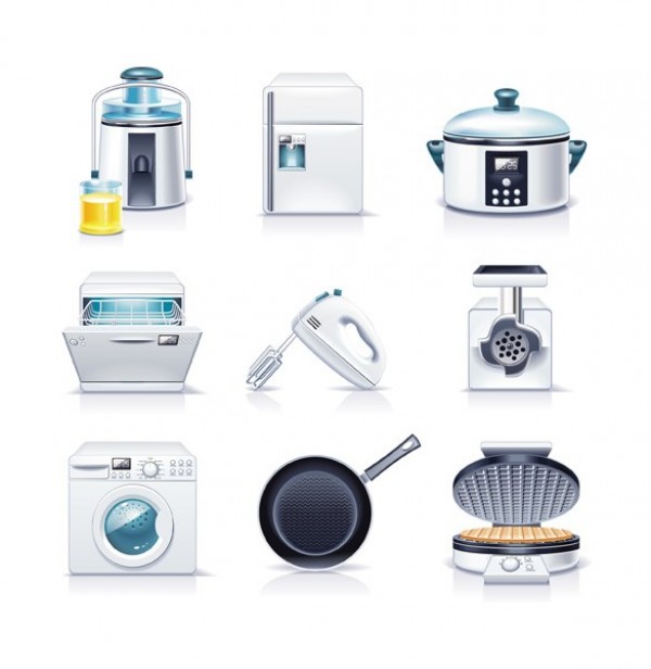 web waffle maker vector unique ui elements stylish slow cooker quality original new mixer meat grinder kitchen juicer illustrator icons ice maker high quality hi-res HD graphic frying pan fresh free download free dryer download dishwasher design creative can opener appliance 