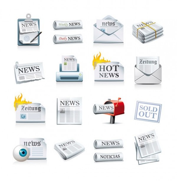 web vector unique ui elements stylish quality original newspaper News new mailbox interface illustrator icon hot off the press hot high quality hi-res HD graphic fresh free download free fire eye on the news elements download detailed design creative 