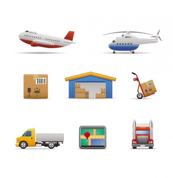 web warehouse vector unique ui elements trucks transport stylish shipping box quality original new interface illustrator icons high quality hi-res helicopter HD graphic GPS fresh free download free elements download dolly detailed design creative airplane 