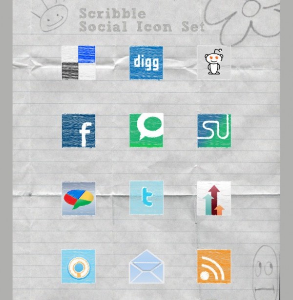 web unique ui elements ui stylish social media icons sketch simple set scribble quality original new networking modern interface icons hi-res HD fresh free download free elements download detailed design creative clean bookmarking 