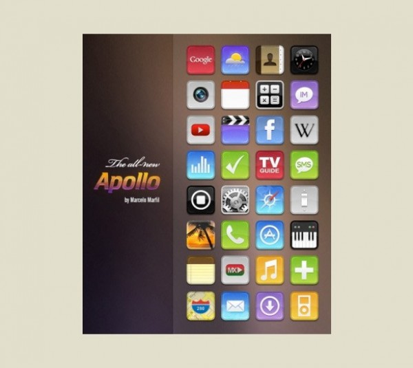 web unique ui elements ui stylish simple set quality original new modern iphone4 iphone interface icons hi-res HD fresh free download free elements download detailed design creative clean apollo icons apollo 