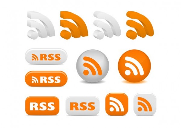 white web vector unique ui elements stylish social media social rss feed RSS quality original orange new networking interface illustrator icons high quality hi-res HD graphic fresh free download free elements download detailed design creative bookmarking 