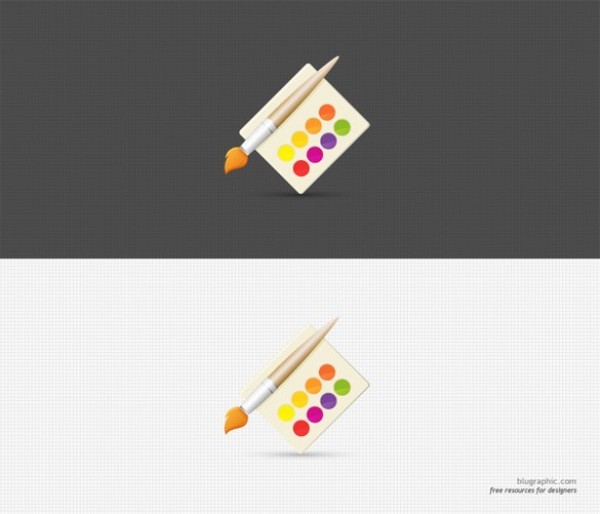 web watercolors vector unique ui elements stylish quality paintbrush icon paintbrush original new interface illustrator icon high quality hi-res HD graphic fresh free download free elements download detailed design creative color palette color icon 