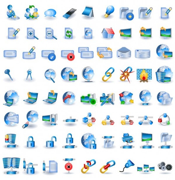 web icons set web vector unique ui elements technology stylish set quality pack original new interface illustrator icons high quality hi-res HD graphic fresh free download free elements download detailed design daquan creative blue icons blue 