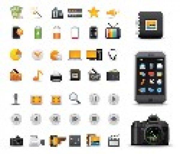 web vector unique ui elements tv telephone stylish quality printer player original new movies monitor mobile phone microphone interface illustrator icons icon high quality hi-res HD graphic fresh free download free film elements electronic download device detailed design creative camera 