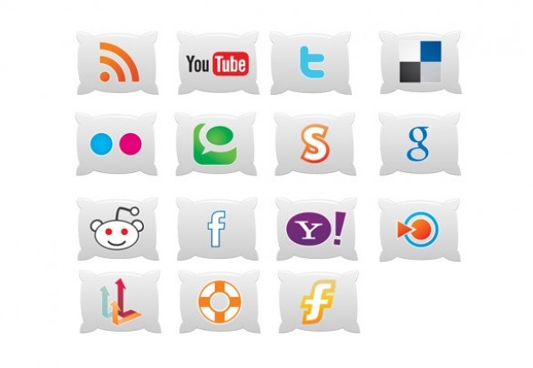web vector unique ui elements stylish social set quality png pillow icons pillow original new networking media interface illustrator icons icon high quality hi-res HD graphic fresh free download free elements download detailed design creative bookmarking 