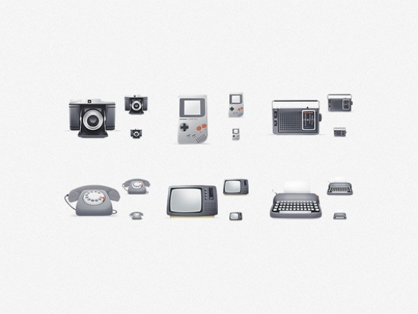web vintage unique ui elements ui typewriter tv stylish simple retro radio quality phone original old school old fashioned new modern interface icons icon hi-res HD grey game fresh free download free elements download detailed design creative clean camera 