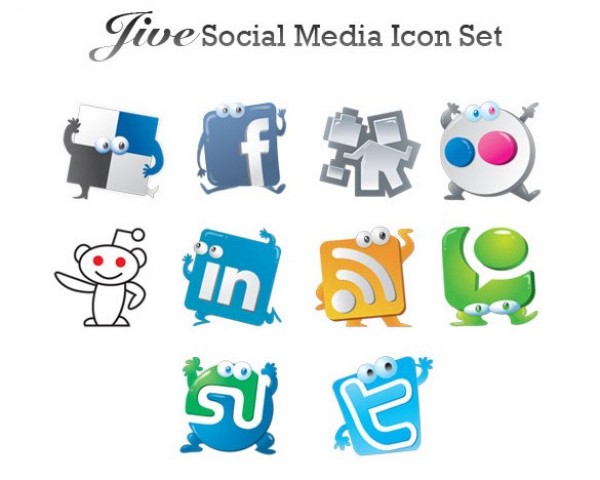 web vector unique ui elements stylish social media icons social quality original new networking Jive interface illustrator icons high quality hi-res HD graphic fresh free download free elements download detailed design dancing creative bookmarking 