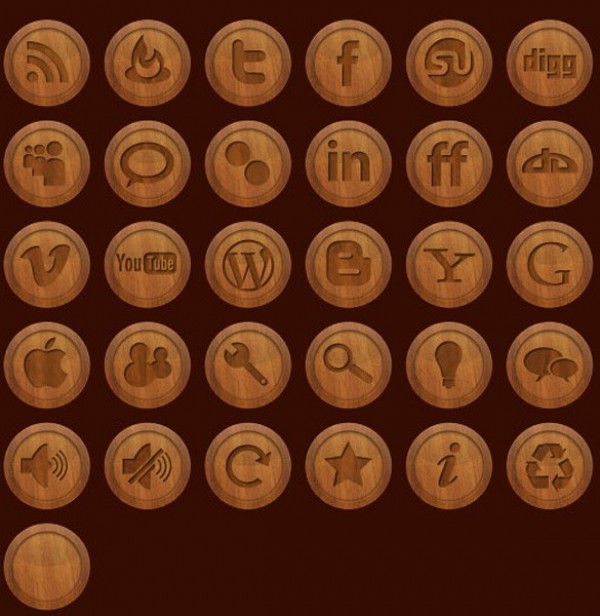 wooden wood web unique ui elements ui stylish social media icons social simple round quality psd png original new networking modern interface icons hi-res HD fresh free download free elements download detailed design creative clean bookmarking 