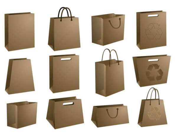 web vector unique ui elements stylish shopping bag shopping set recycle realistic quality paper original new interface illustrator high quality hi-res HD handles graphic fresh free download free EPS elements download detailed design creative bag 