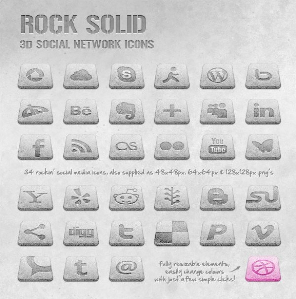 web unique ui elements ui stylish stone solid social set rock quality psd png pack original new networking modern interface icons hi-res HD grey fresh free download free elements download detailed design creative clean bookmarking 