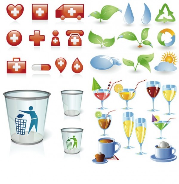 web water drops vector unique ui elements trash sun stylish set school sign recycle quality pack original new medical leaves interface illustrator icons high quality hi-res HD graphic glasses glass garbage fresh free download free first aid EPS environment elements eco drink download detailed design cup creative coffee cocktail bin 