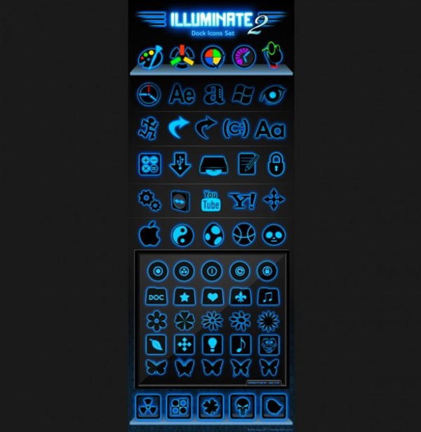 web unique ui elements ui stylish shapes set quality psd pack original new modern interface illuminated illuminate 2 icons hi-res HD glowing fresh free download free elements download dock detailed design dark creative clean blue 