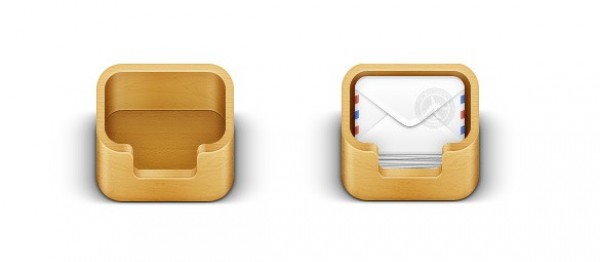 wooden mail icon wooden wood web unique ui elements ui stylish quality png original new modern mail inbox icons interface icon hi-res HD full fresh free download free empty email elements download detailed design creative clean 