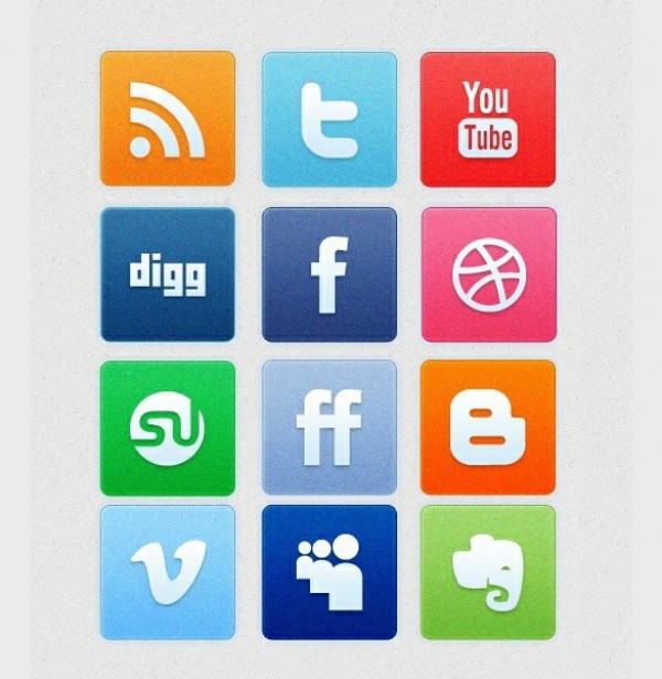 web unique ui elements ui stylish social icons set rounded quality png original noise new networking modern interface icons hi-res HD fresh free download free elements download detailed design creative colors colorful clean bookmarking 