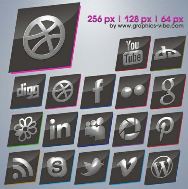 web unique ui elements ui stylish social icons set social set quality psd pack original new networking modern media interface hi-res HD grey glossy fresh free download free elements download detailed design creative clean bookmarking angled angle 
