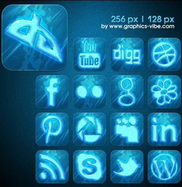 web unique ui elements ui stylish social icons set social set rounded corner quality png pack original new networking modern interface icons ice hi-res HD frozen fresh free download free elements download detailed design creative clean bookmarking blue 