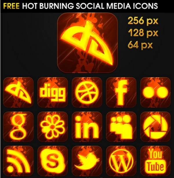 web unique ui elements ui stylish social icons set social set quality png pack original on fire new networking modern media interface hot hi-res HD glowing fresh free download free fire icons fire elements download detailed design creative clean burning bookmarking 