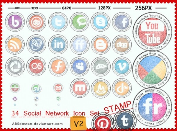 web unique ui elements ui stylish stamp social icons social icons set social round retro quality png original noise new networking modern media interface icons hi-res HD fresh free download free elements download detailed design creative clean bookmarking 