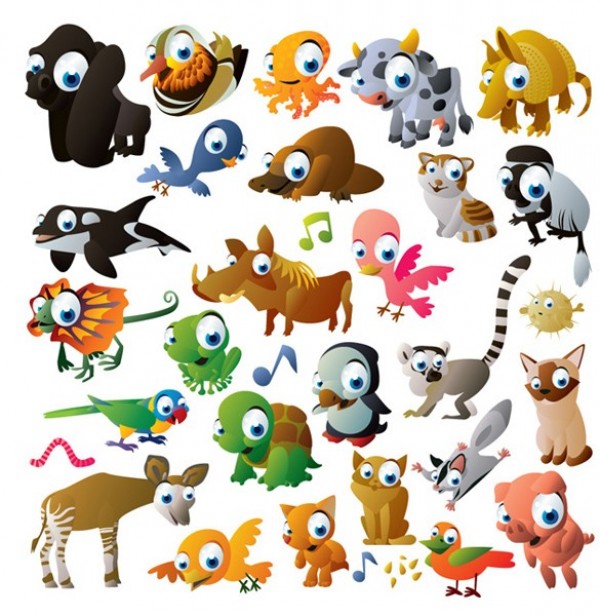 web vector unique ui elements stylish quality original new interface illustrator icons high quality hi-res HD graphic googly eyes fresh free download free EPS elements download detailed design cute creative cartoon icons set cartoon animal icons cartoon big eyes animals 