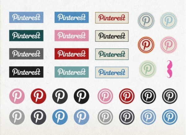 web unique ui elements ui stylish social set round retro rectangle quality png pinterest icons pinterest original new modern interface icons hi-res HD fresh free download free elements download detailed design creative clean buttons 