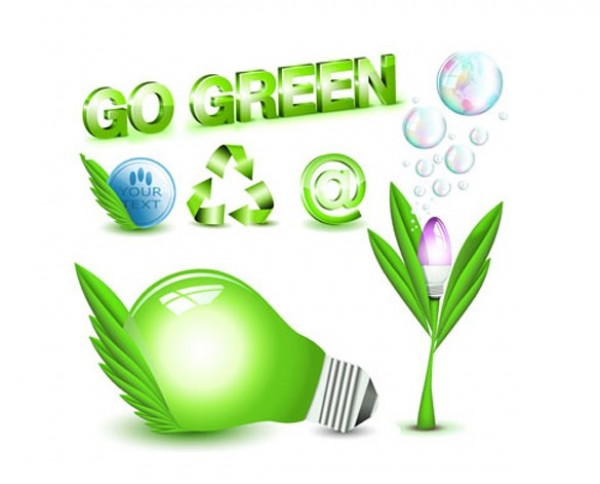 web vector unique ui elements stylish sign set recycle quality original new logo light bulb leaves interface illustrator icons high quality hi-res HD green graphic go green fresh free download free EPS elements eco friendly eco download detailed design creative bubbles  