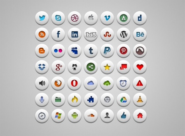 white web unique ui elements ui stylish social media social icons set social icons set round quality psd pack original new networking modern media interface inset icons hi-res HD fresh free download free elements download detailed design creative clean bookmarking 