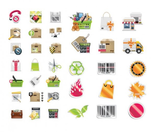 web vector unique ui elements transport stylish store sticker shopping icons shopping shipping icons shipping set quality packaging package pack original new interface illustrator icons high quality hi-res HD graphic fresh free download free EPS elements download detailed design creative cart boxes bar code 