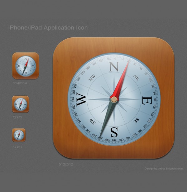 wooden compass icon wooden wood web unique ui elements ui stylish set quality png original new modern iphone iPad iOS compass icon interface hi-res HD fresh free download free elements download detailed design creative compass icon clean application  