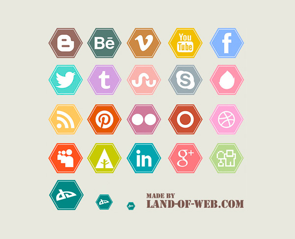 web unique ui elements ui stylish social icons social set retro quality png pack original new modern interface icons hi-res hexagon social icons hexagon HD fresh free download free flat social icons elements download detailed design creative colorful clean 