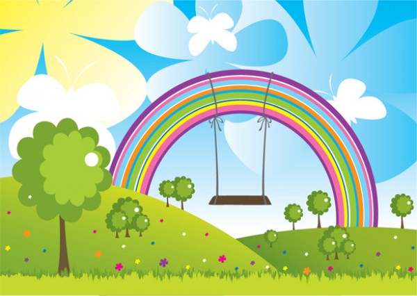 web Vectors vector graphic vector unique ultimate ui elements trees swing rainbow quality psd png Photoshop pack original new modern meadow landscape jpg illustrator illustration ico icns high quality hi-def HD green fresh free vectors free download free elements download design creative countryside country butterflies background AI 