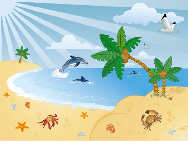 web Vectors vector graphic vector unique ultimate ui elements tropics tropical scene quality psd porpoise png Photoshop palm trees pack original ocean new modern landscape jpg illustrator illustration ico icns high quality hi-def HD grungy grunge fresh free vectors free download free elements download dolphins design creative crab beach background AI 