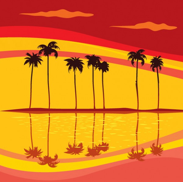 web Vectors vector graphic vector unique ultimate tropics tropical sunset quality Photoshop palms pack original orange ocean new modern image illustrator illustration high quality fresh free vectors free download free evening download design creative beach background AI 