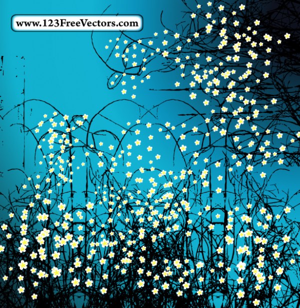 willows web Vectors vector graphic vector unique ultimate tree tiny flowers silhouette quality Photoshop pack original night new modern illustrator illustration high quality fresh free vectors free download free flowers floral download design creative background AI  