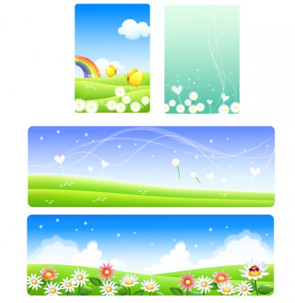 web Vectors vector graphic vector unique ultimate summer spring rainbow quality Photoshop pack original new modern meadow landscape illustrator illustration high quality green grass fresh free vectors free download free flowers fields download design creative butterflies background AI 