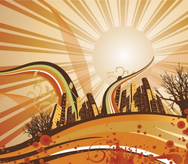 web Vectors vector graphic vector unique ultimate sunrise quality Photoshop pack original new modern illustrator illustration high quality fresh free vectors free download free download design creative city skyline city background sunset AI abstract 