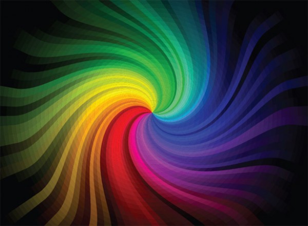 Rainbow Vortex Abstract Vector Background Welovesolo