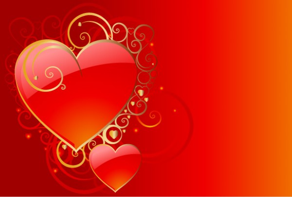 Vectors vector graphic vector valentine unique red quality Photoshop pack original modern illustrator illustration high quality heart gold fresh free vectors free download free floral download creative background AI 