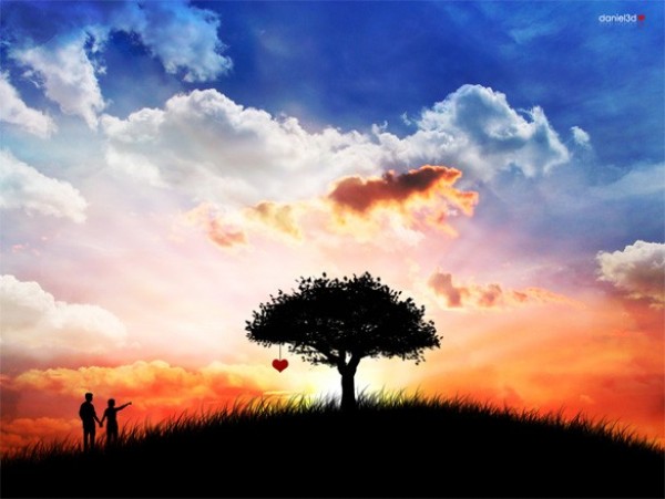 web wallpaper unique ultimate tree sunset sun sky simple silhouette romantic quality people original orange new modern magical hi-res heart HD fresh free download free download design creative couple clean background 